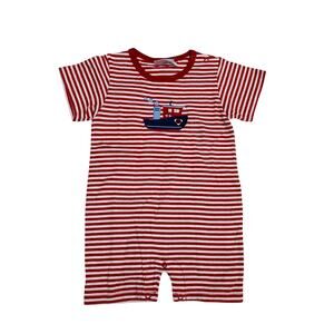 NWT Little English 24M Tugboat Hearts Romper
